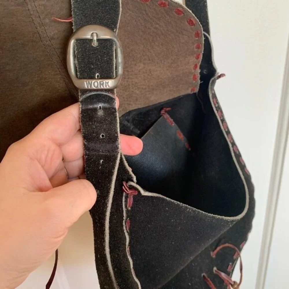 Handmade vintage suede